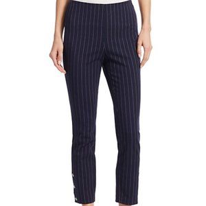 Rag & Bone Simone Pinstripe Snap-Cuff Pants